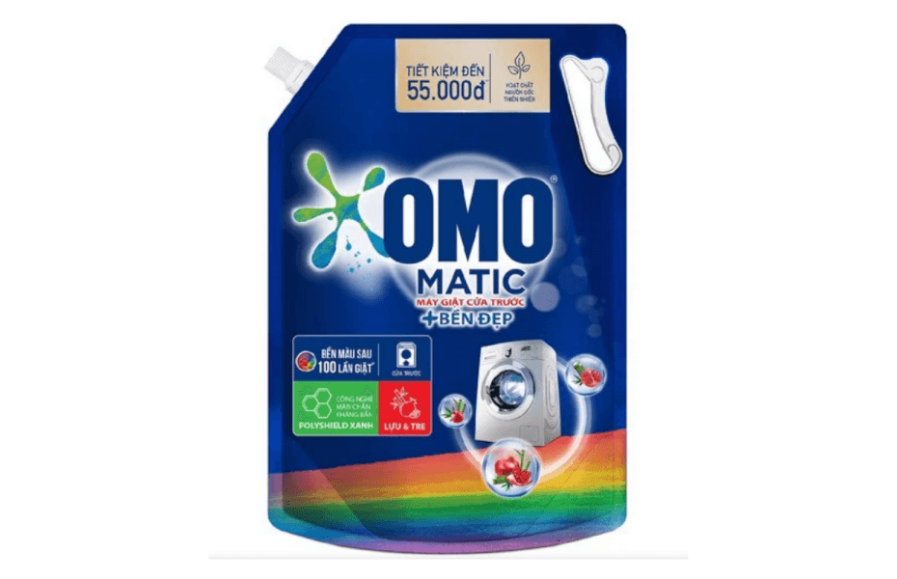 OMO Matic dành cho máy giặt cửa trước định vị thương hiệu