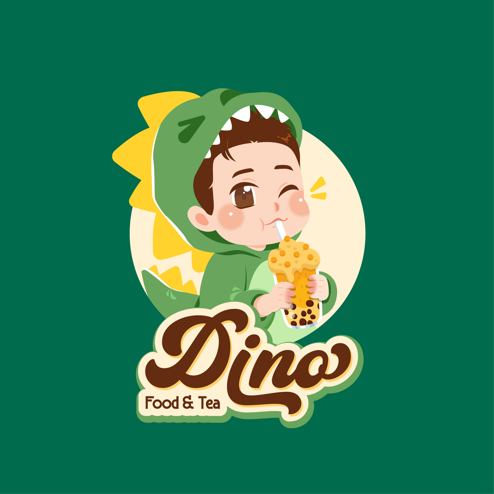 THIẾT KẾ LOGO DỰ ÁN DINO FOOD & TEA