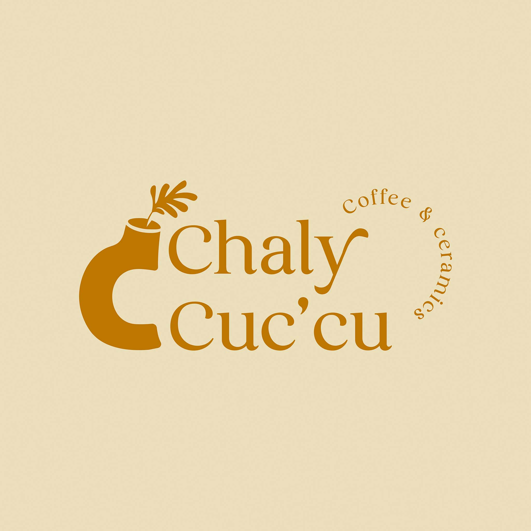 THIẾT KẾ LOGO CÀ PHÊ CHALY CUC'CU