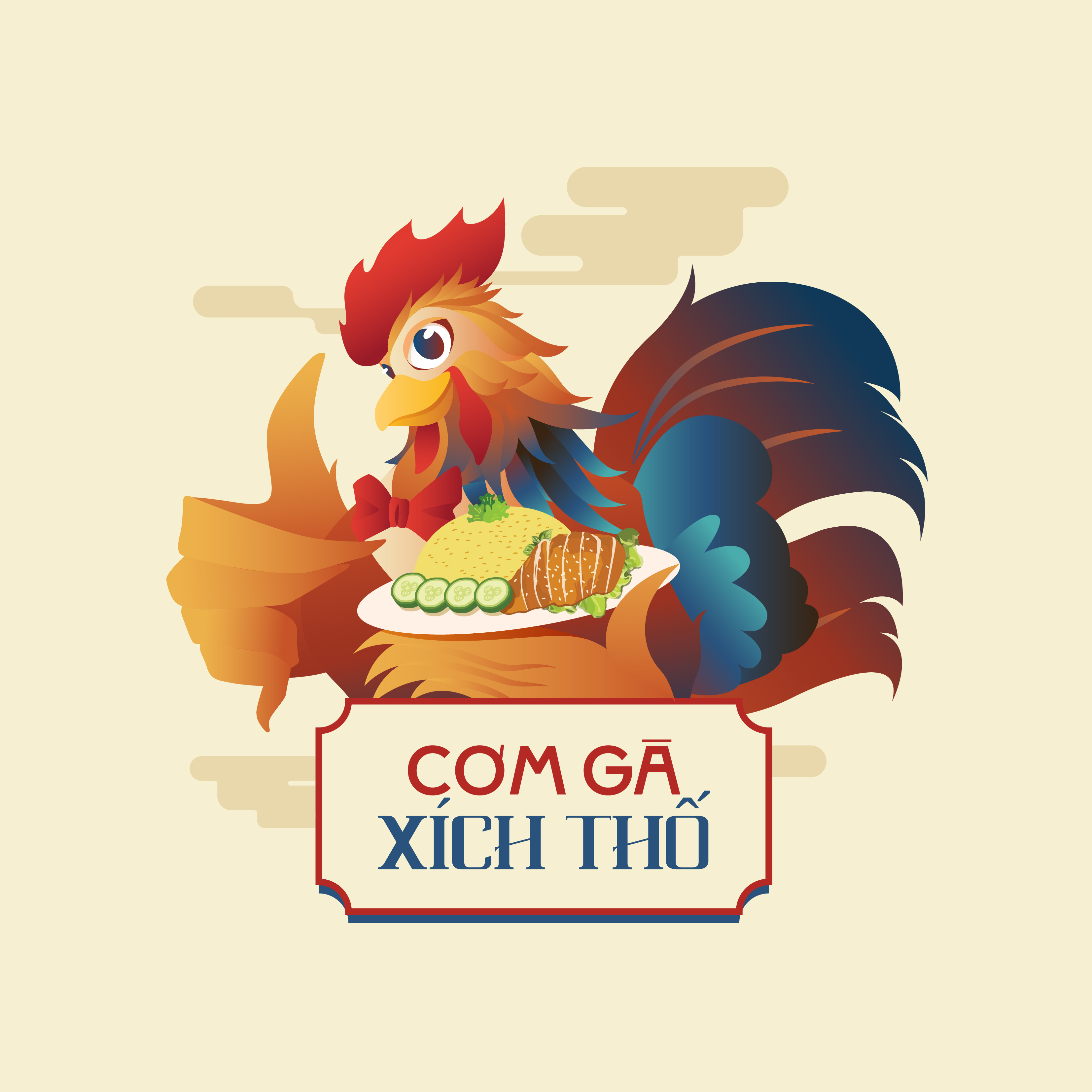 THIẾT KẾ LOGO DỰ ÁN CƠM GÀ XÍCH THỐ