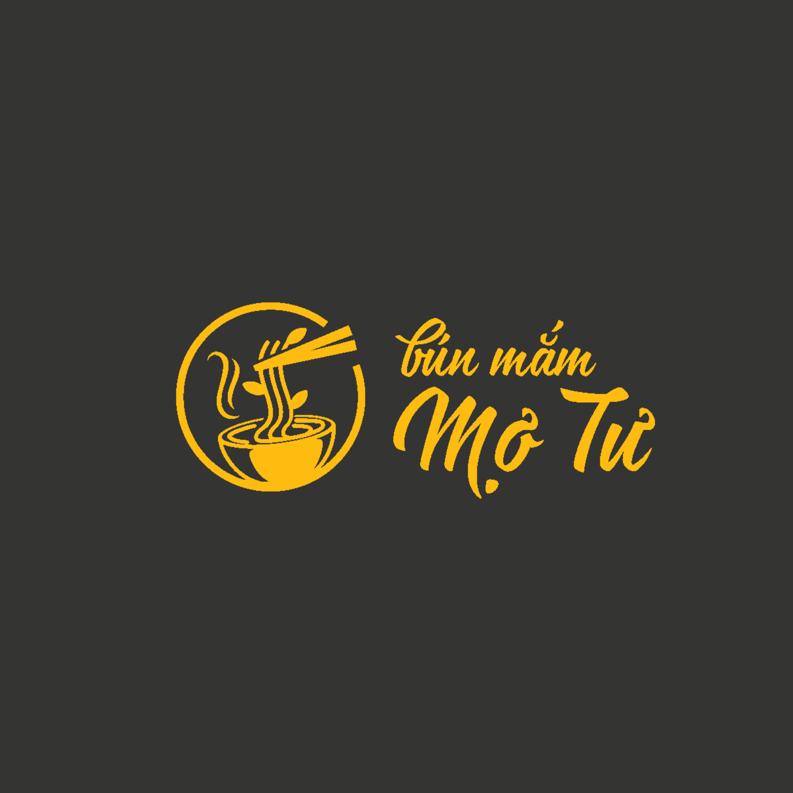 THIẾT KẾ LOGO NHÀ HÀNG BÚN MẮM MỢ TƯ