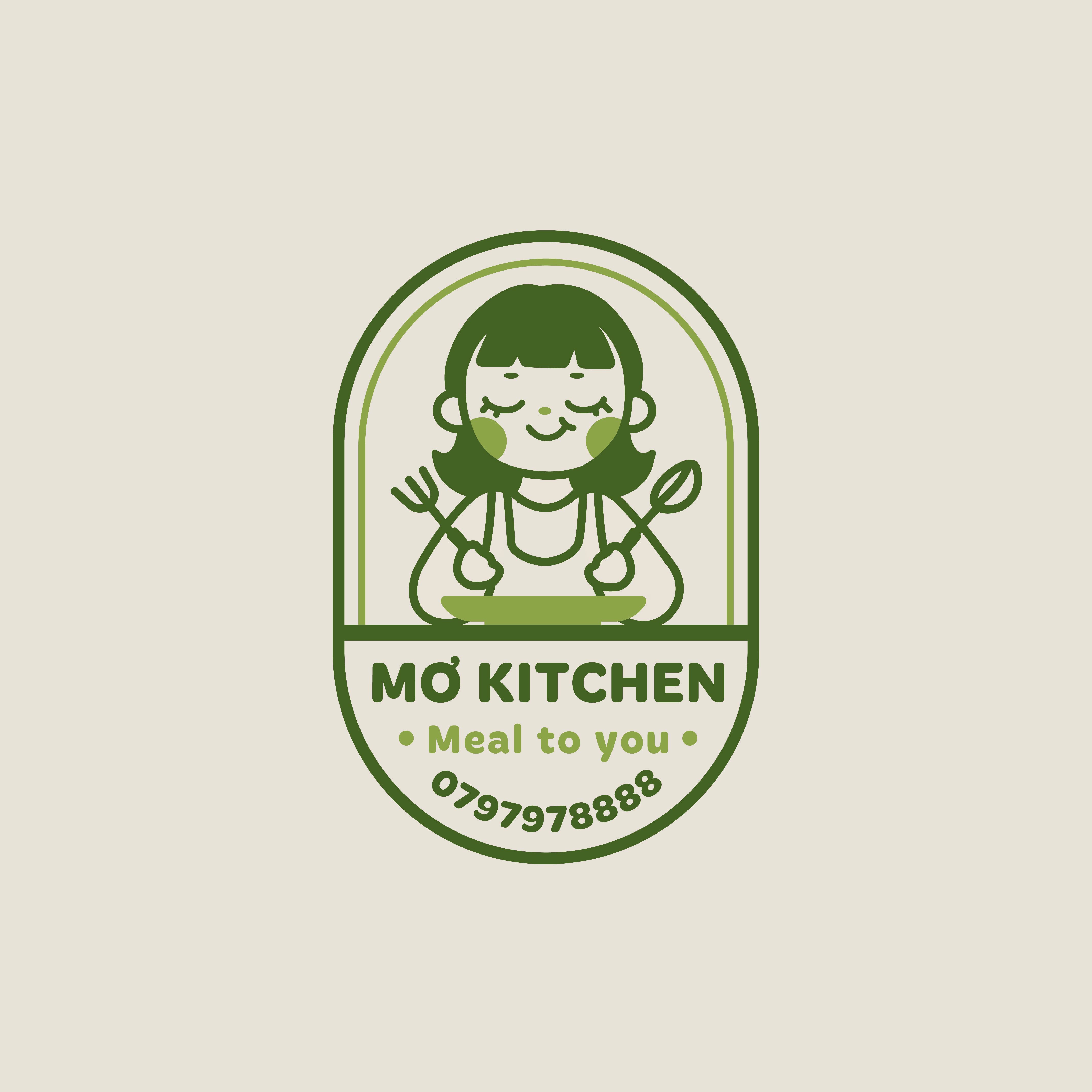 THIẾT KẾ LOGO NHÀ HÀNG MƠ KITCHEN