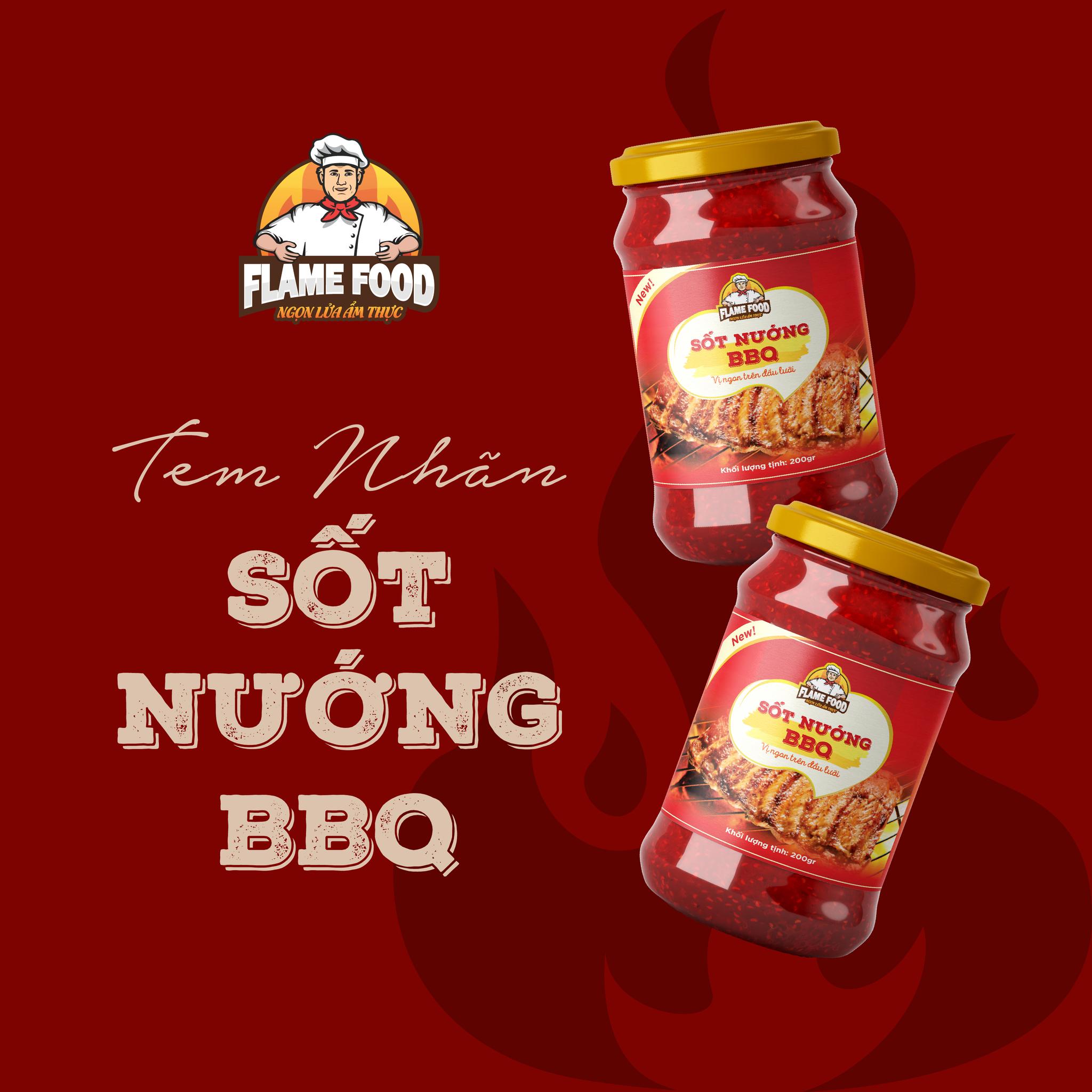 THIẾT KẾ TEM NHÃN DỰ ÁN FLAME FOOD