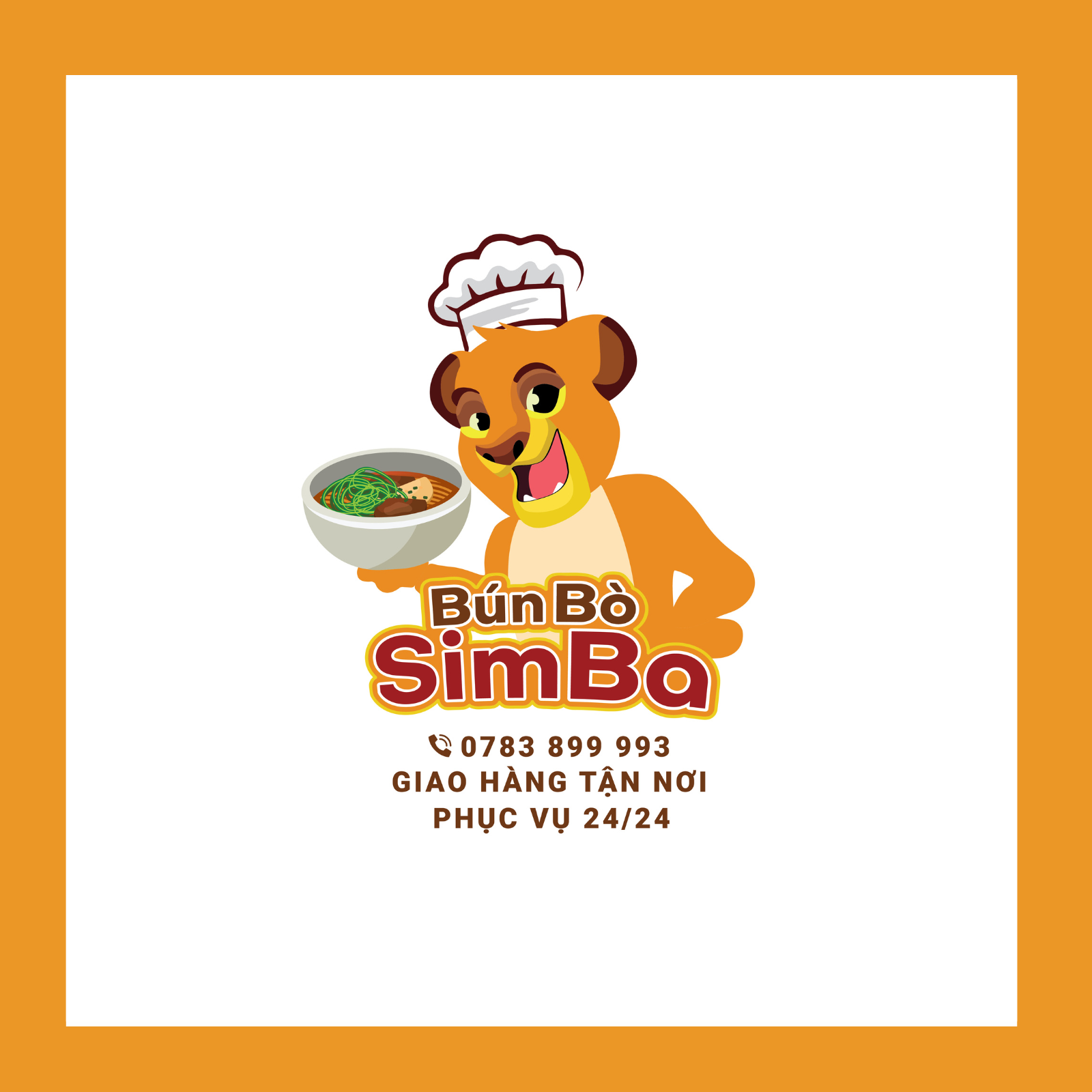 THIẾT KẾ LOGO BÚN BÒ SIMBA