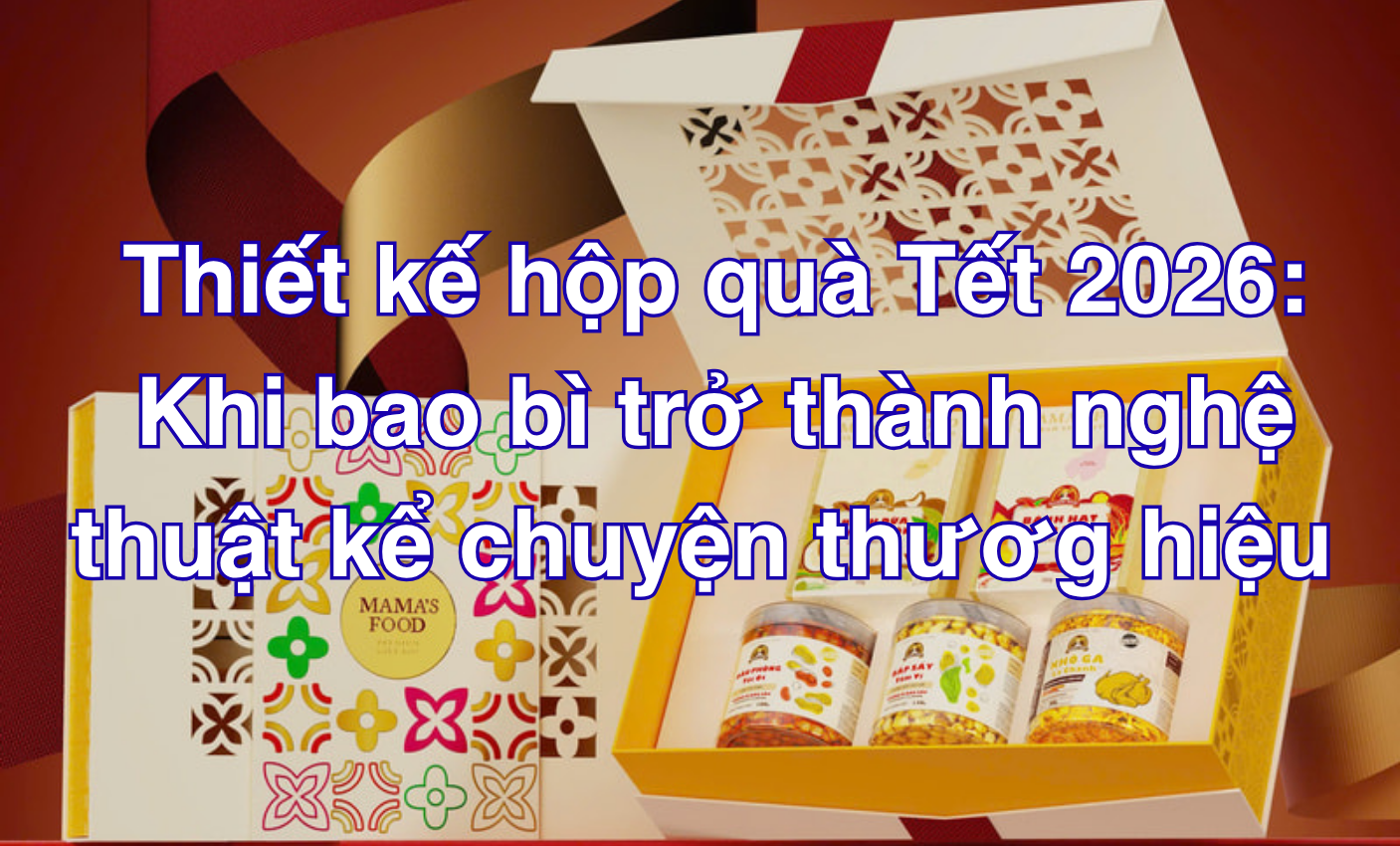 Thiết kế hộp quà Tết 2026: Khi bao bì trở thành nghệ thuật kể chuyện thương hiệu
