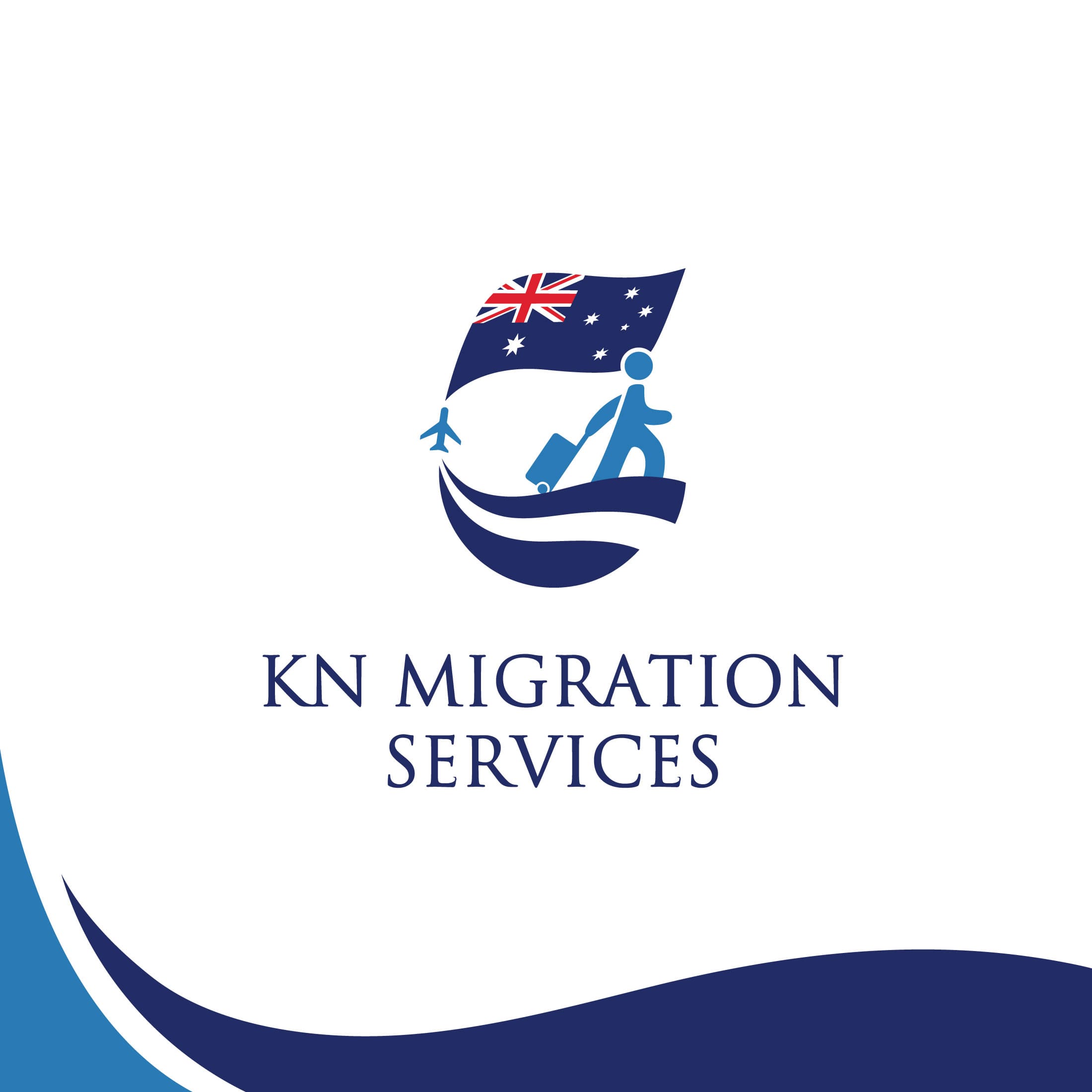 THIẾT KẾ LOGO DỰ ÁN KN MIGRATION SERVICES