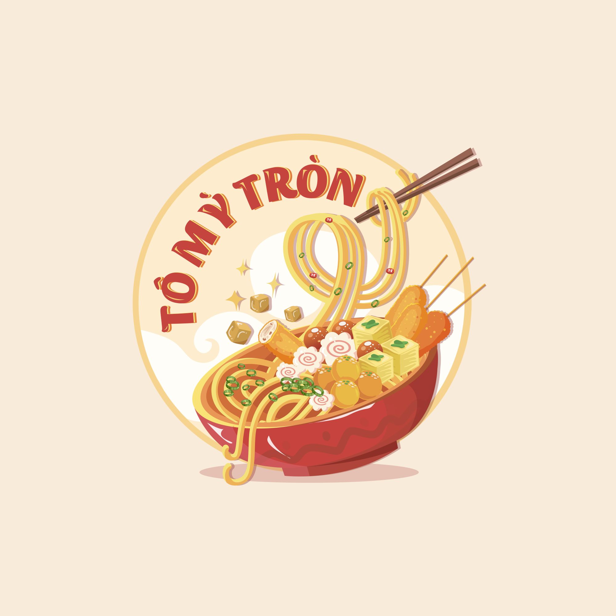 THIẾT KẾ LOGO TÔ MÌ TRÒN